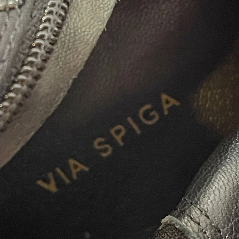 Via Spiga Women's Varun Leather/Stretch Over The Knee Boots Black Size 7.5 NEW - Picture 12 of 13